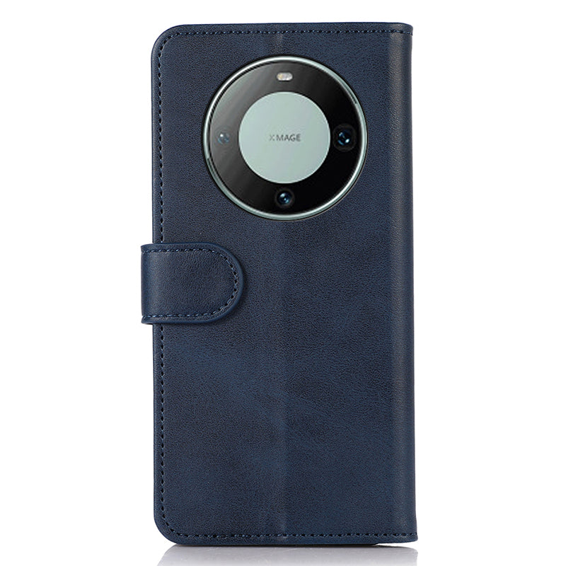 For Huawei Mate 60 Cowhide Texture Cell Phone Case Wallet Stand Anti-Fall Leather Cover
