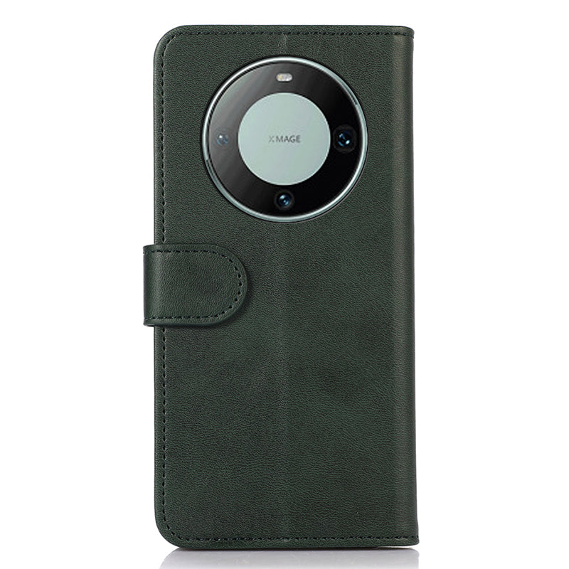 For Huawei Mate 60 Cowhide Texture Cell Phone Case Wallet Stand Anti-Fall Leather Cover