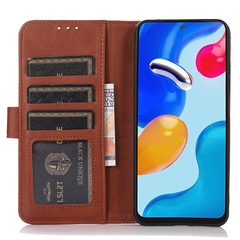 For Huawei Mate 60 Cowhide Texture Cell Phone Case Wallet Stand Anti-Fall Leather Cover