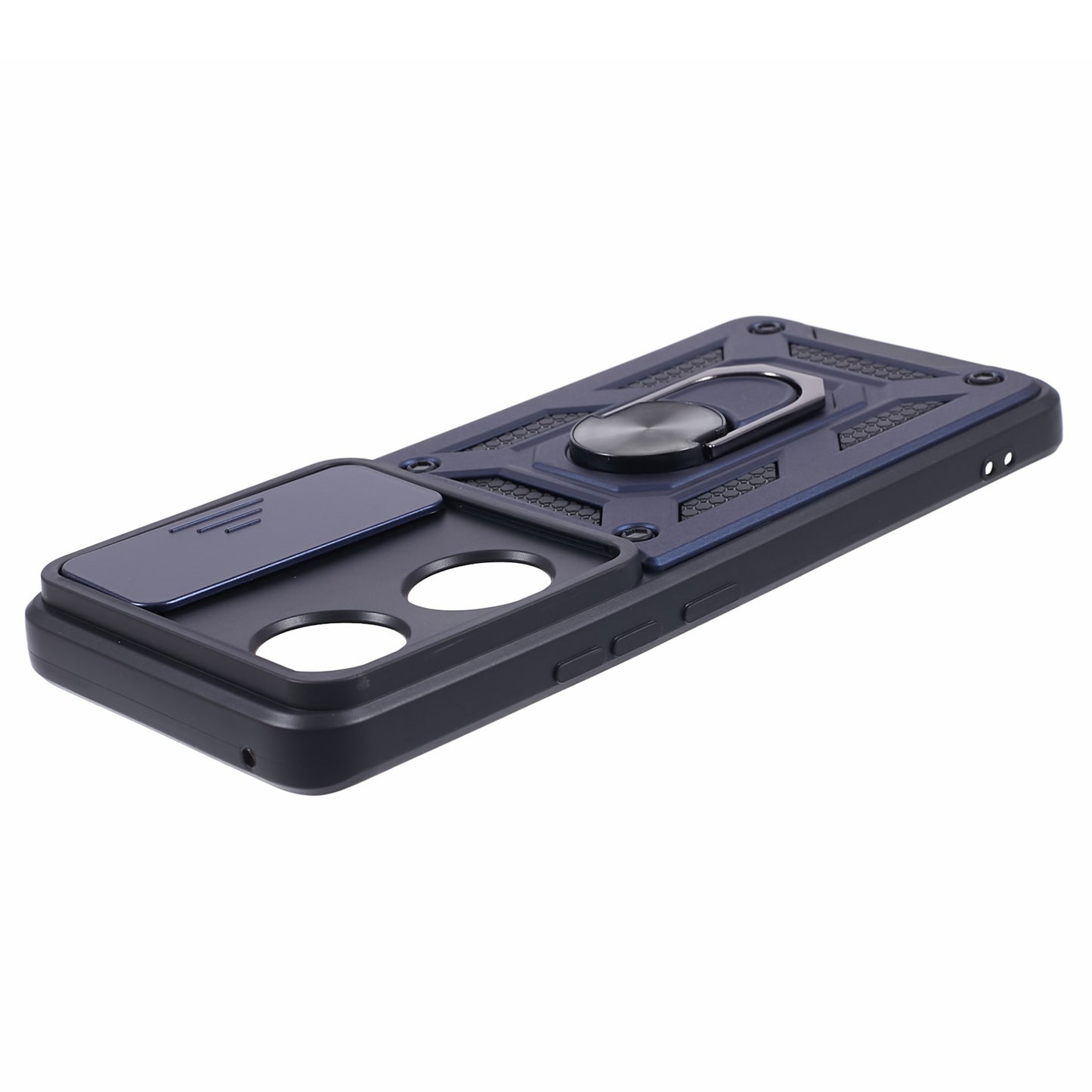 For Honor 90 Anti-Scratch Slide Lens Protection Phone Case PC+TPU Kickstand Phone Cover