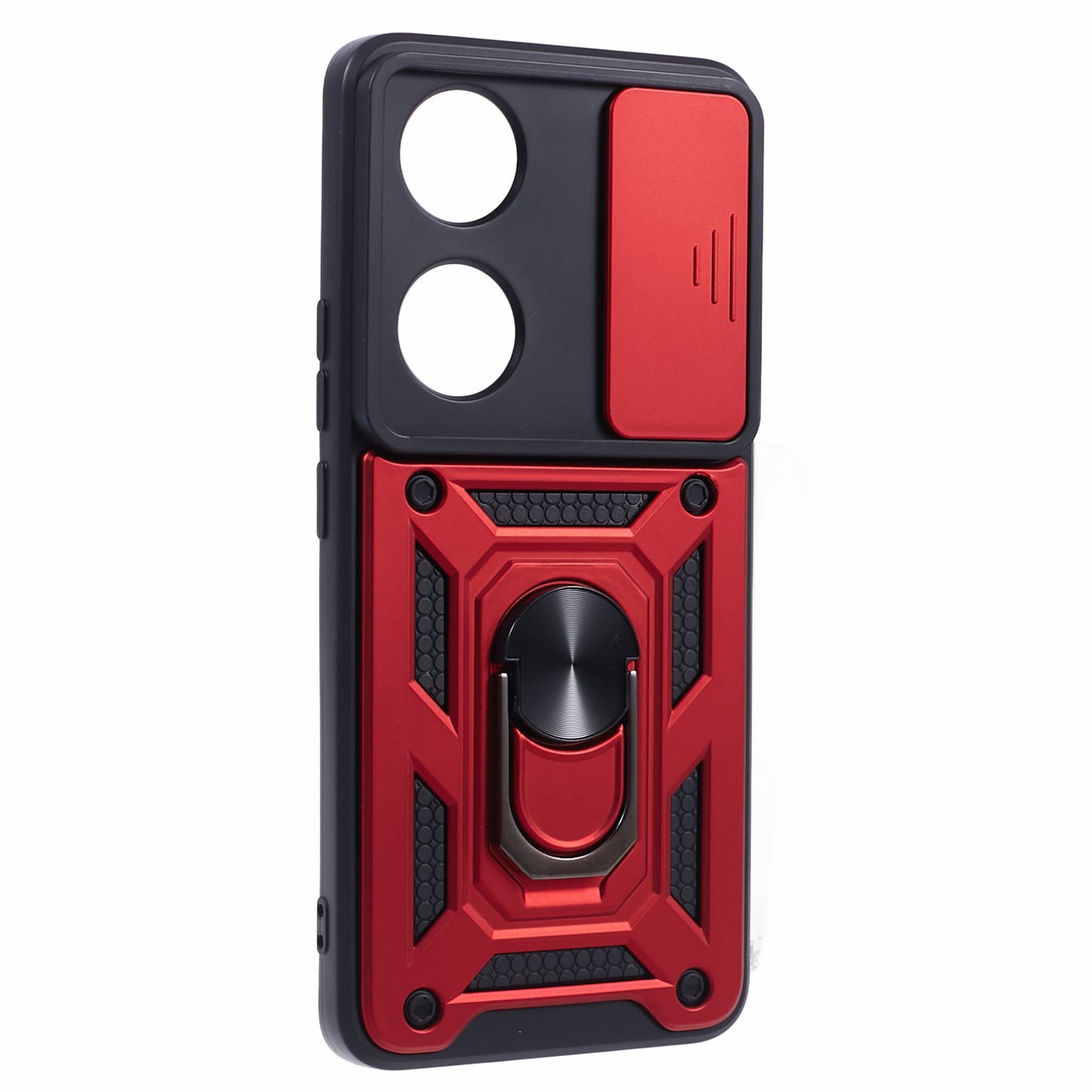 For Honor 90 Anti-Scratch Slide Lens Protection Phone Case PC+TPU Kickstand Phone Cover