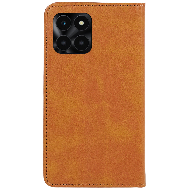 For Honor X6a 4G PU Leather Calf Texture Stand Wallet Cover Magnetic Closing Phone Case