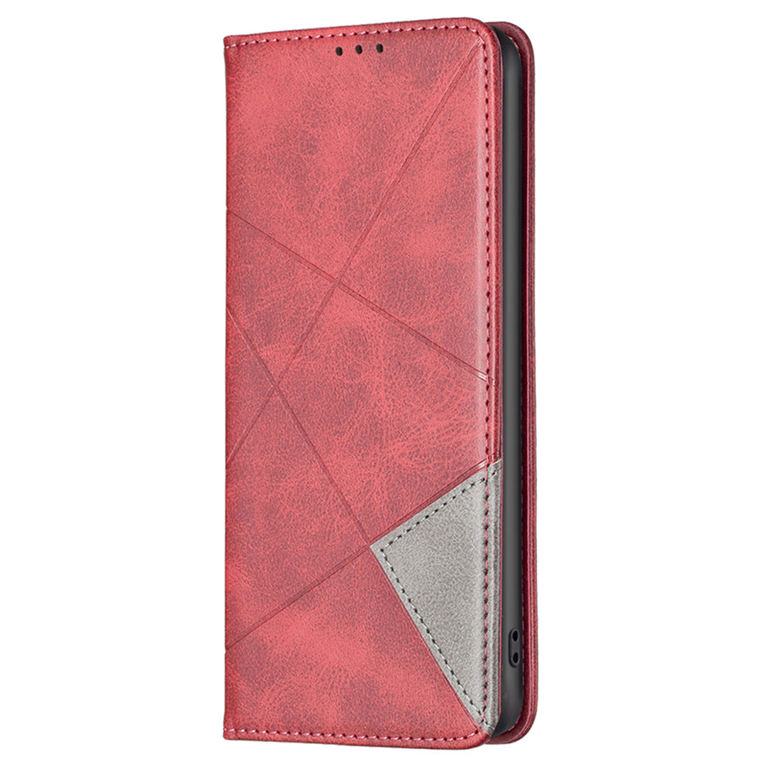 For Honor 90 Pro PU Leather Cover Imprinted Line Anti-scratch Card Slots Stand Phone Case
