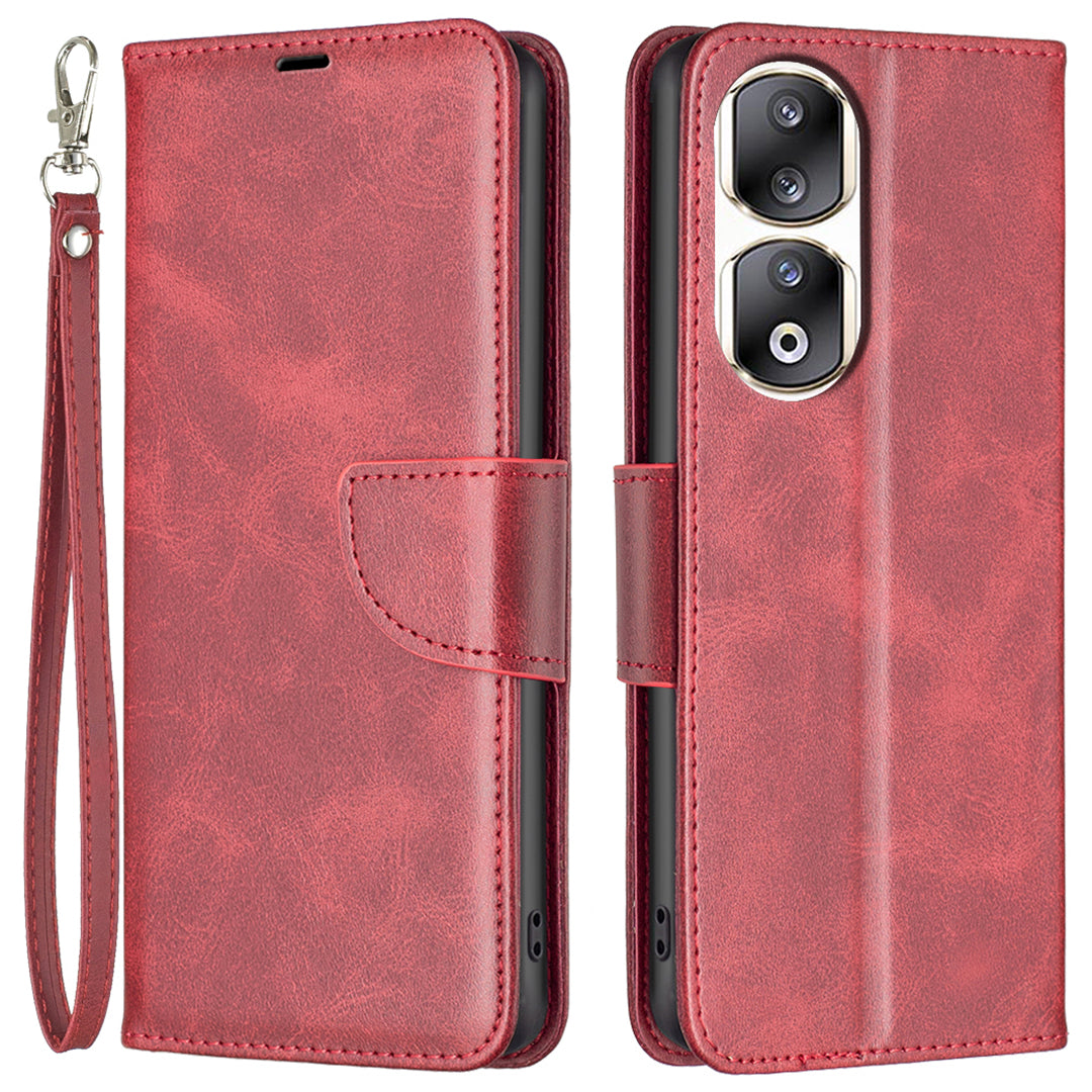 For Honor 90 Pro Full Protection Wallet Case Textured PU Leather Foldable Stand Phone Cover