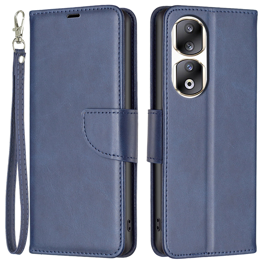 For Honor 90 Pro Full Protection Wallet Case Textured PU Leather Foldable Stand Phone Cover