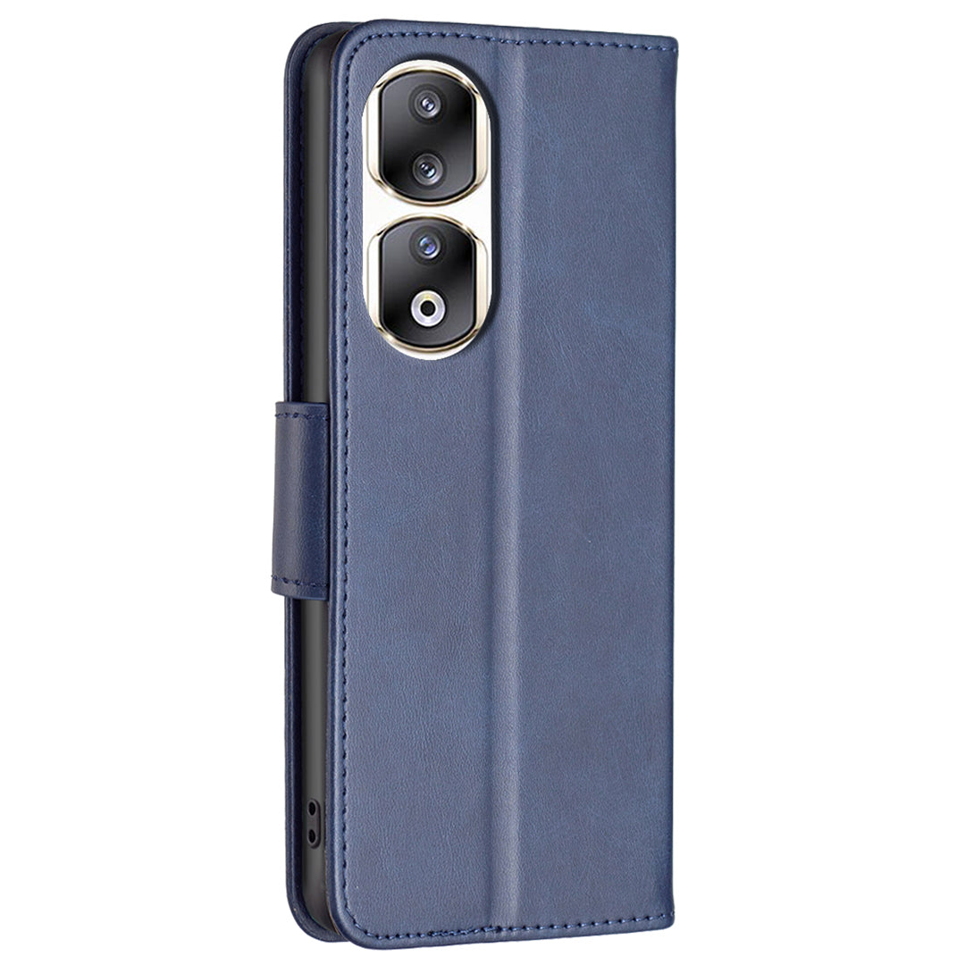 For Honor 90 Pro Full Protection Wallet Case Textured PU Leather Foldable Stand Phone Cover