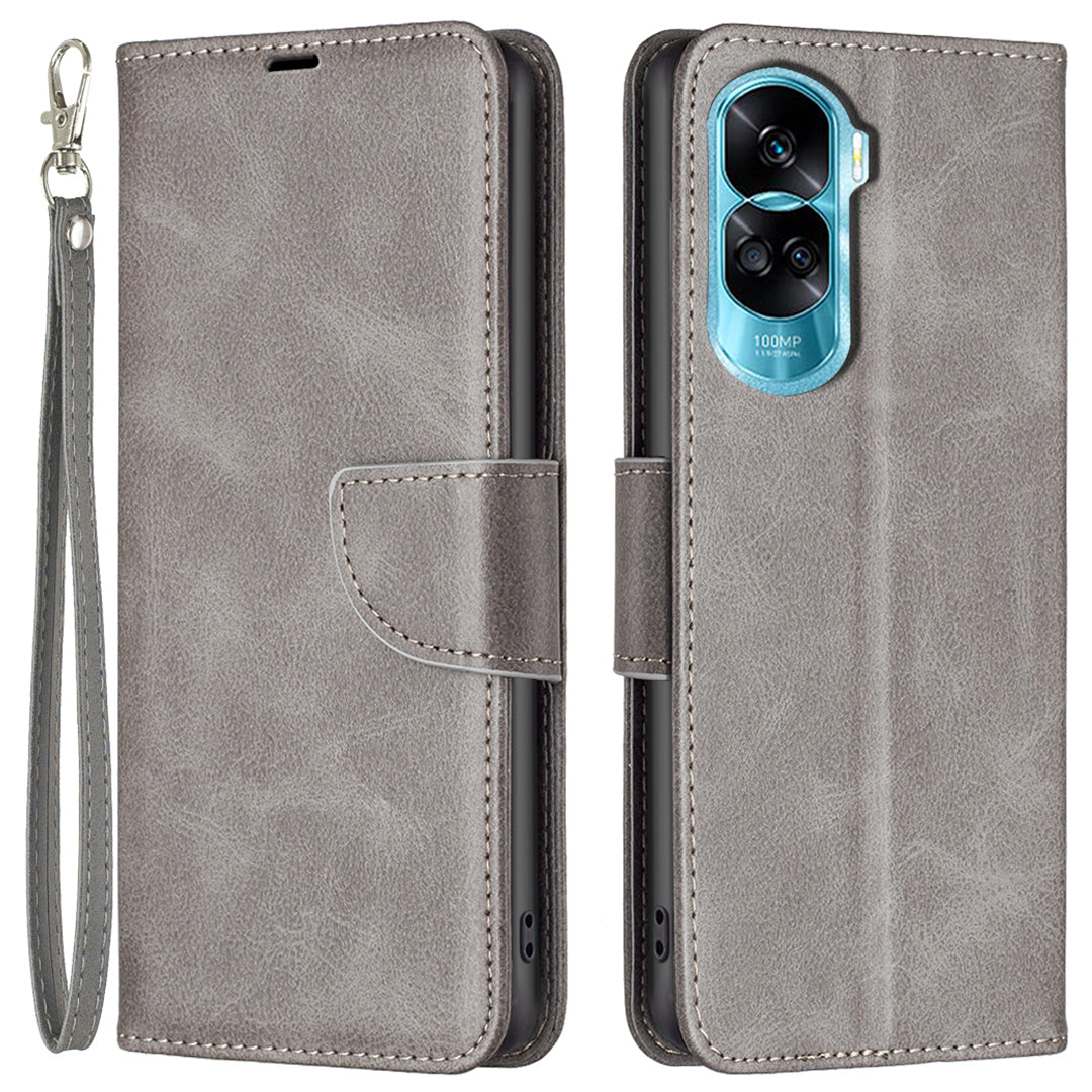 For Honor 90 Lite 5G / X50i 5G Fully Wrapped Wallet Case Textured PU Leather Stand Phone Cover