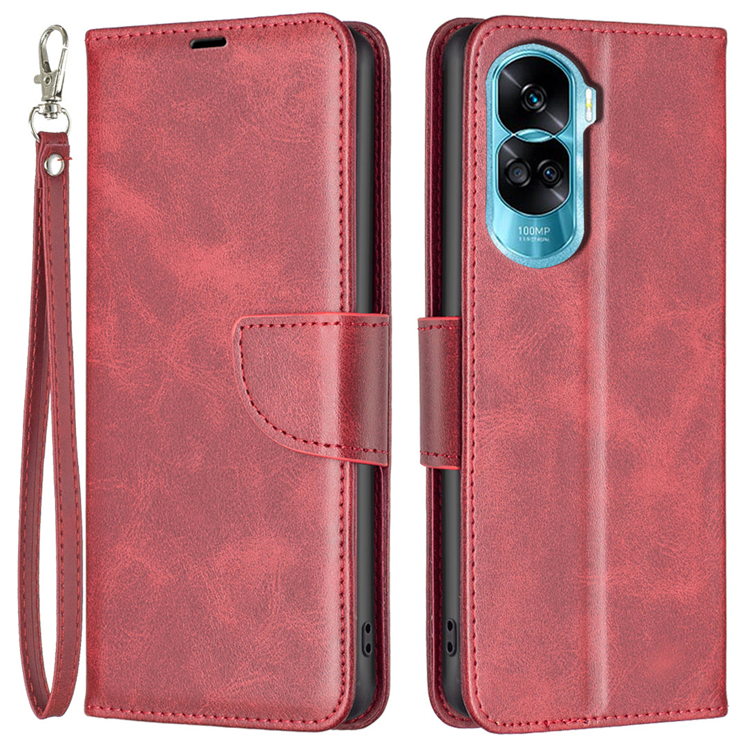 For Honor 90 Lite 5G / X50i 5G Fully Wrapped Wallet Case Textured PU Leather Stand Phone Cover