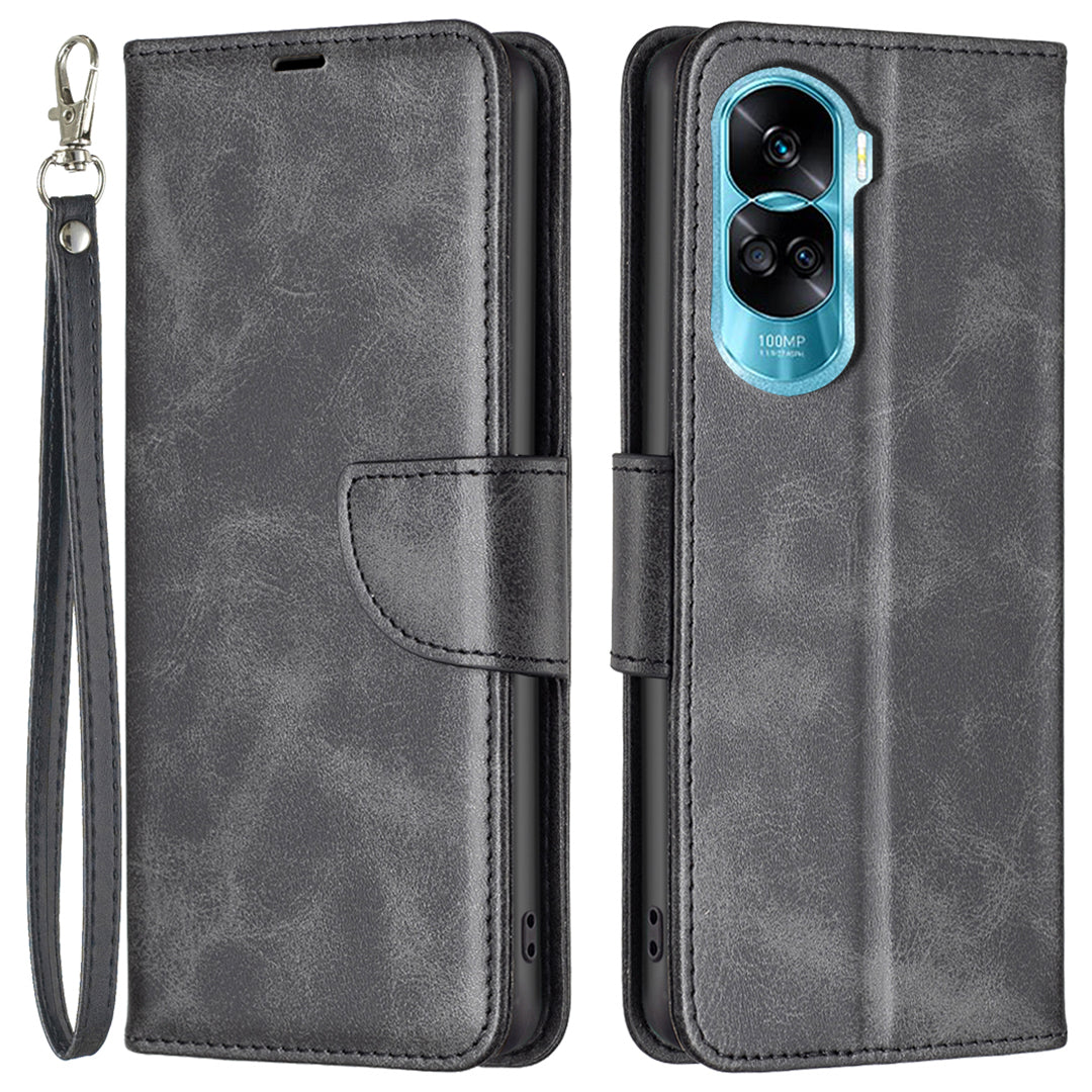 For Honor 90 Lite 5G / X50i 5G Fully Wrapped Wallet Case Textured PU Leather Stand Phone Cover