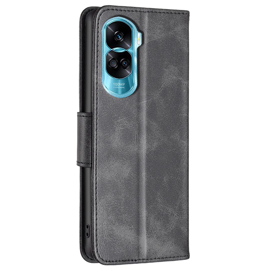 For Honor 90 Lite 5G / X50i 5G Fully Wrapped Wallet Case Textured PU Leather Stand Phone Cover