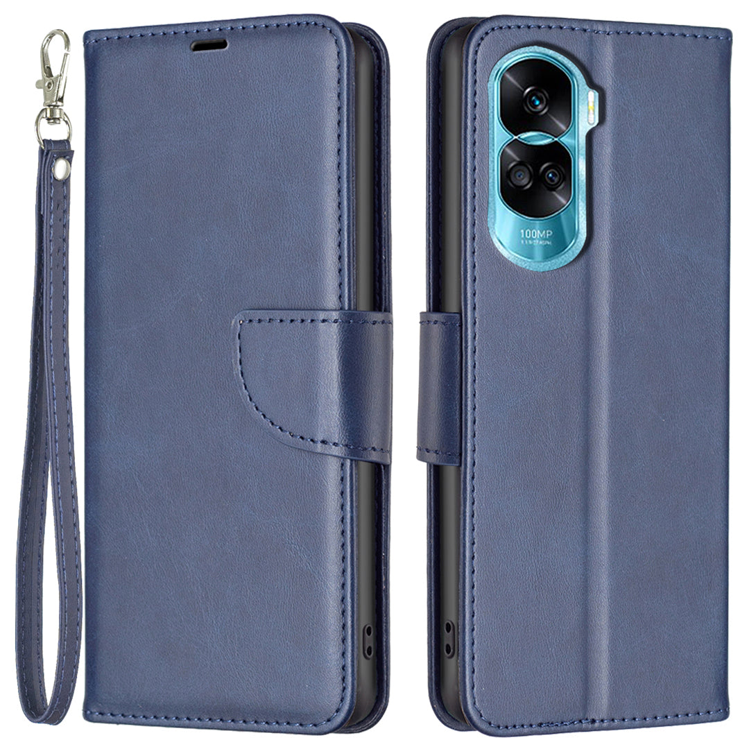 For Honor 90 Lite 5G / X50i 5G Fully Wrapped Wallet Case Textured PU Leather Stand Phone Cover