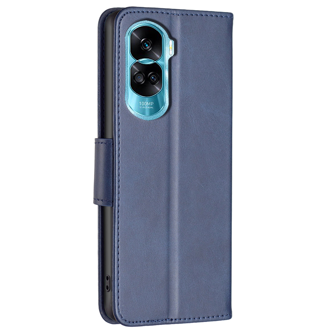 For Honor 90 Lite 5G / X50i 5G Fully Wrapped Wallet Case Textured PU Leather Stand Phone Cover