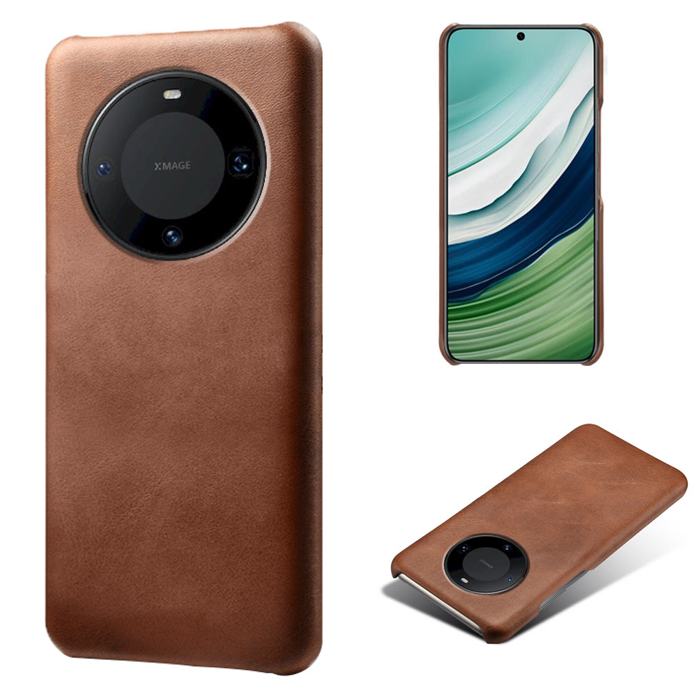 For Huawei Mate 60 Phone Case PU Leather + PC Cover Calf Texture Anti-Scratch Phone Shell