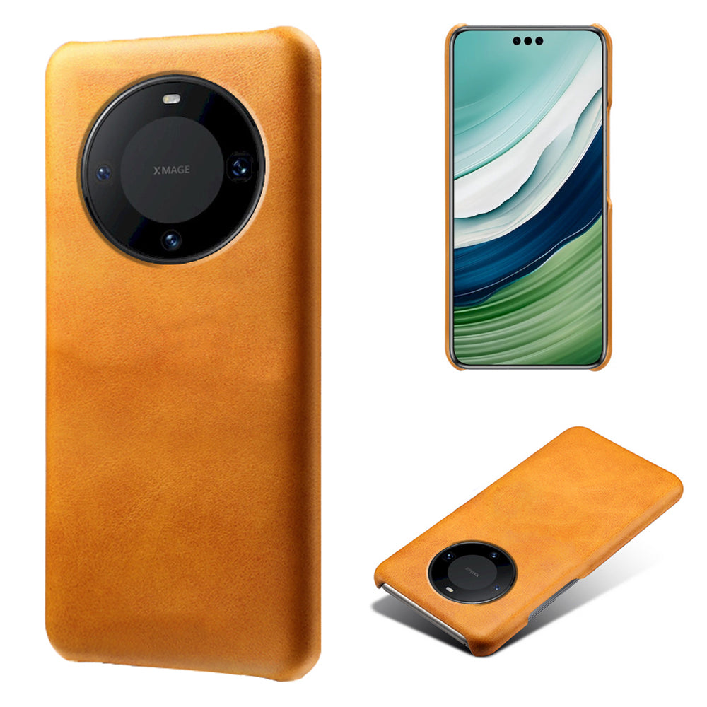 For Huawei Mate 60 Pro+ Cell Phone Cover Anti-Scratch PU Leather + PC Cover Calf Texture Shell
