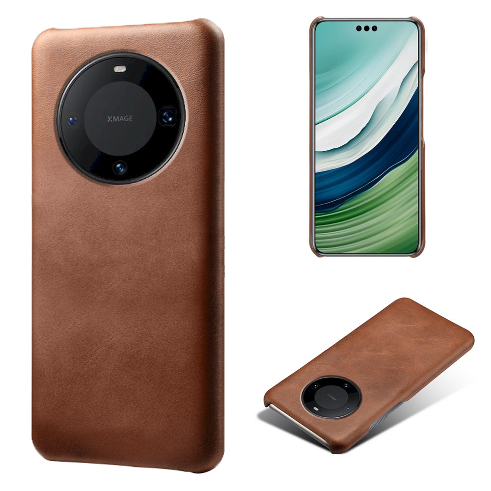 For Huawei Mate 60 Pro PU Leather + PC Cover Anti-Scratch Calf Texture Cell Phone Cover