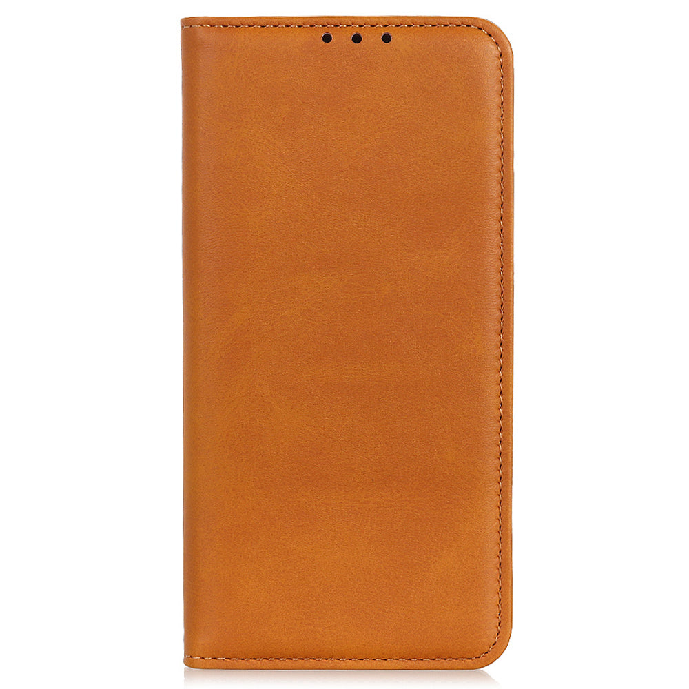 For Honor X6a 4G Mobile Phone Case Shockproof Cowhide Texture Split Leather Wallet Stand Shell
