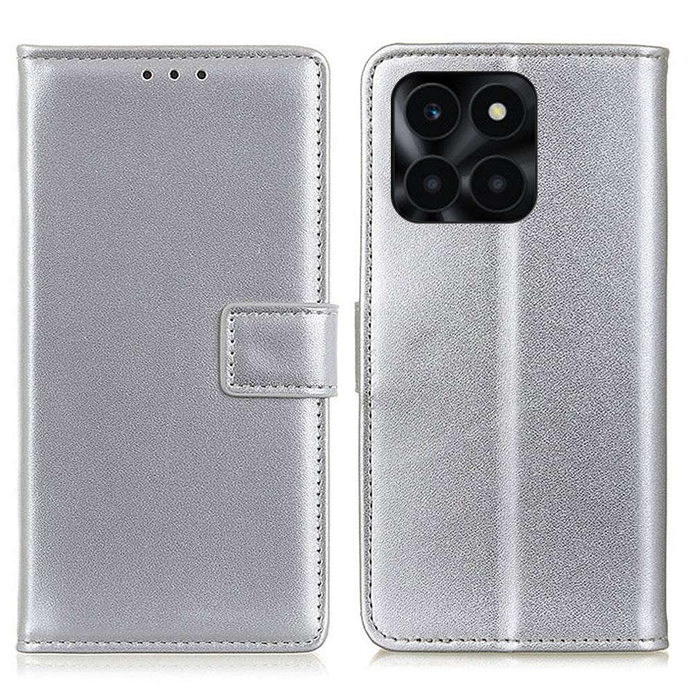 For Honor X6a 4G Wallet Phone Cover Textured Flip Stand PU Leather Smartphone Case