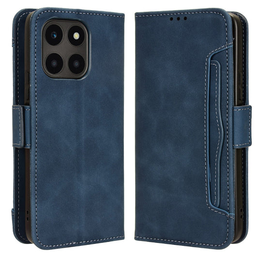 For Honor X6a 4G Multiple Card Slots Leather Phone Case Drop-proof Wallet Stand Cover