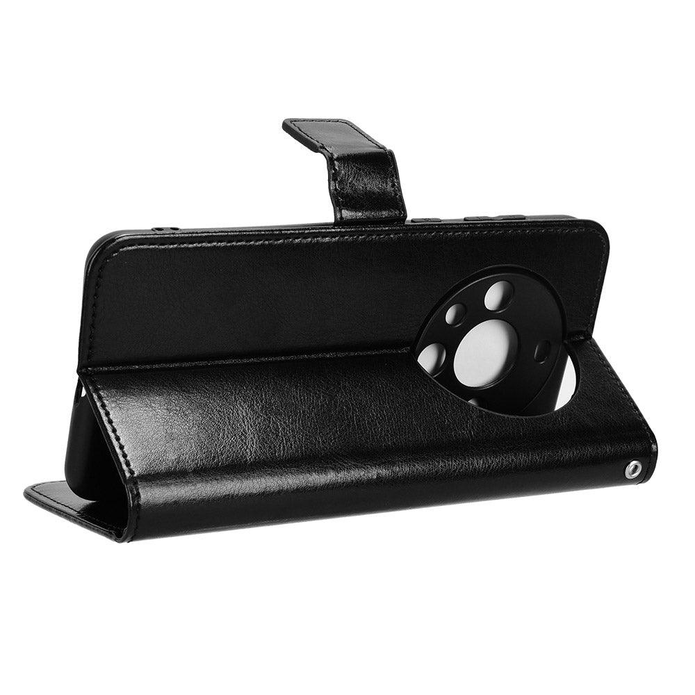 For Huawei Mate 60 Pro Anti-fall Phone Case Crazy Horse Texture Leather Wallet Stand Cover