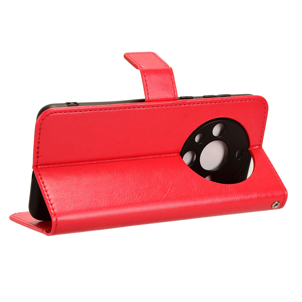 For Huawei Mate 60 Pro Anti-fall Phone Case Crazy Horse Texture Leather Wallet Stand Cover