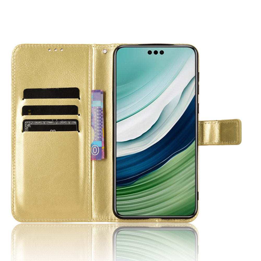For Huawei Mate 60 Pro Anti-fall Phone Case Crazy Horse Texture Leather Wallet Stand Cover