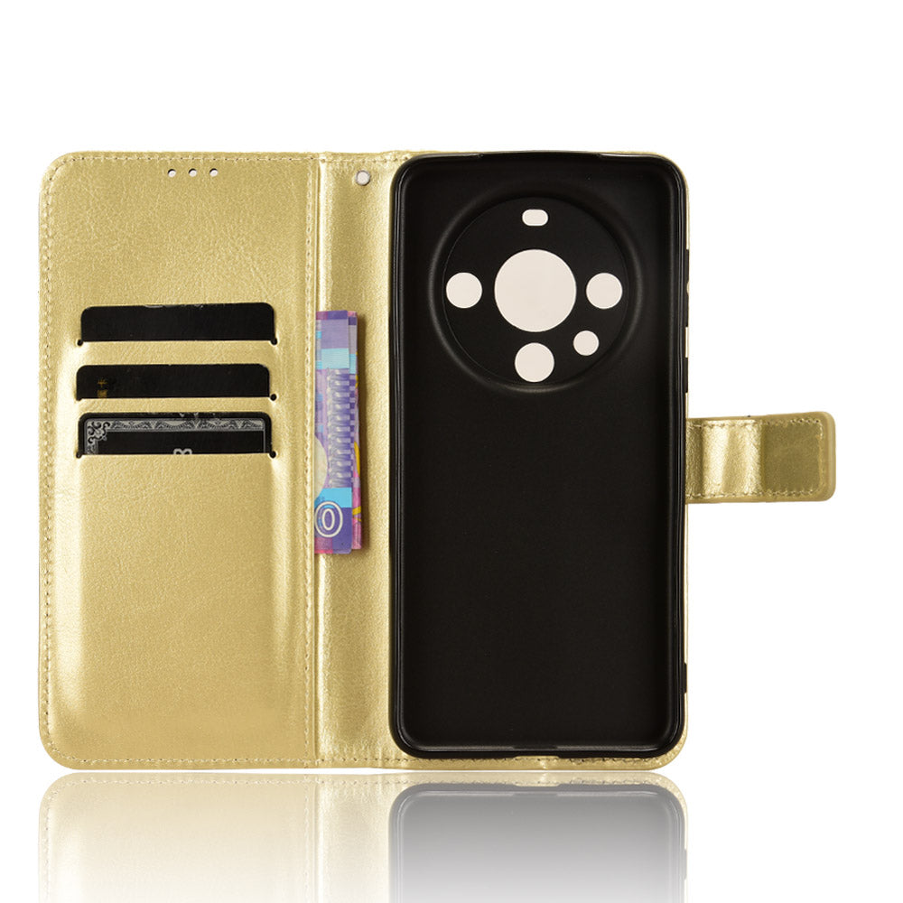 For Huawei Mate 60 Pro Anti-fall Phone Case Crazy Horse Texture Leather Wallet Stand Cover