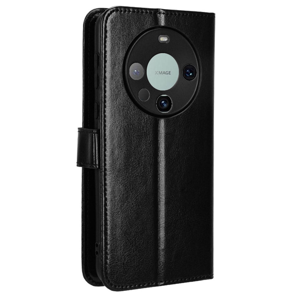 For Huawei Mate 60 Full Protection Phone Case Crazy Horse Texture Leather Stand Wallet Cover