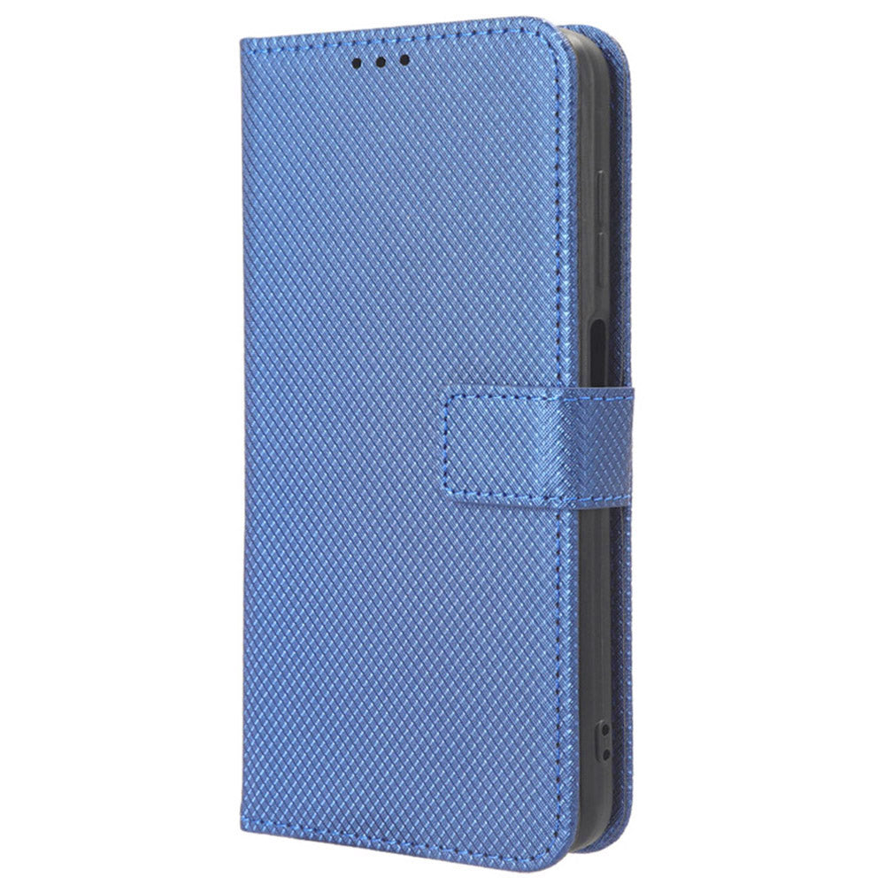 For Huawei Mate 60 Anti-Scratch Shell Diamond Texture Stand Cover PU Leather Phone Case