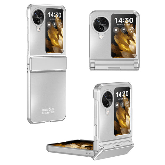 For Oppo Find N3 Flip 5G Hard PC Phone Case Hinge Design Frost Plating Cover Protector