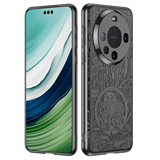 For Huawei Mate 60 Pro PC Phone Case Mechanical Legend Series Electroplating Cell Phone Protective Cover
