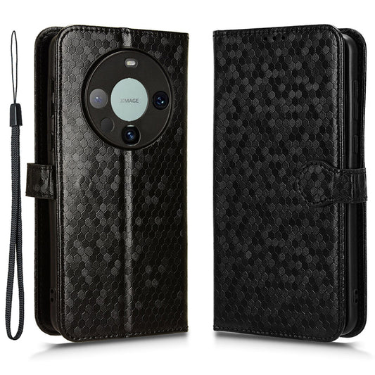 For Huawei Mate 60 Pro PU Leather Anti-drop Phone Case Imprinted Wallet Stand Cover
