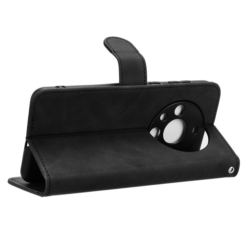 For Huawei Mate 60 PU Leather Wallet Stand Case Skin-touch Drop Protection Phone Cover