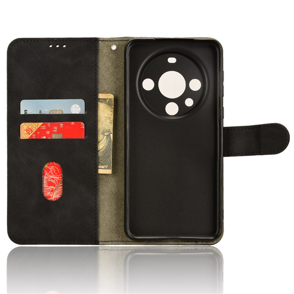 For Huawei Mate 60 PU Leather Wallet Stand Case Skin-touch Drop Protection Phone Cover
