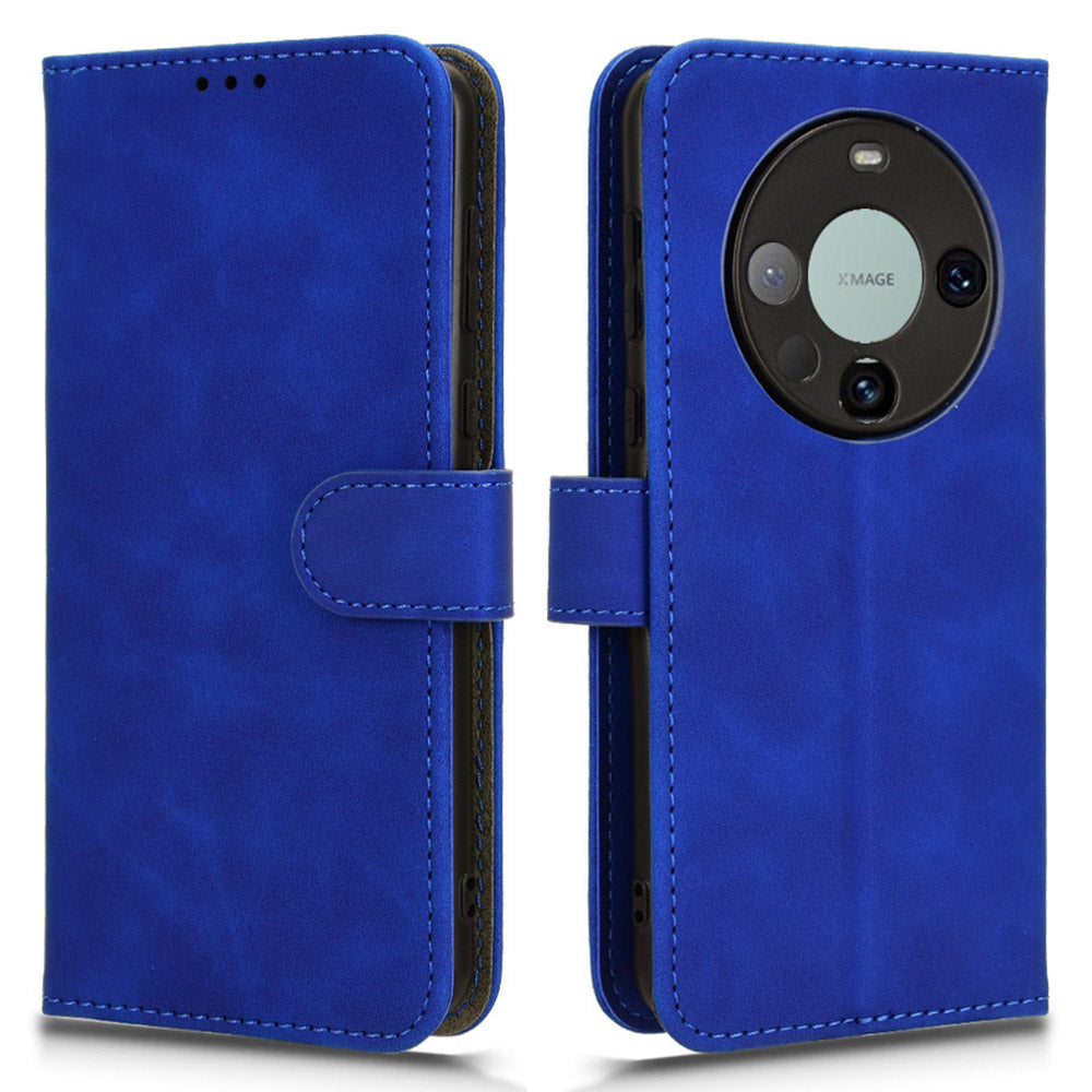 For Huawei Mate 60 PU Leather Wallet Stand Case Skin-touch Drop Protection Phone Cover