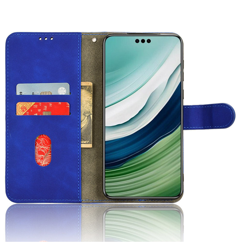 For Huawei Mate 60 PU Leather Wallet Stand Case Skin-touch Drop Protection Phone Cover