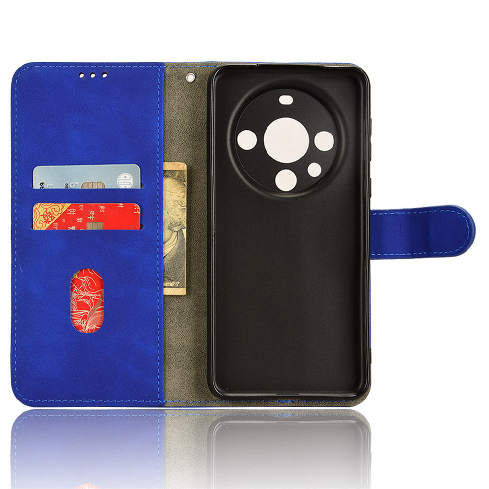 For Huawei Mate 60 PU Leather Wallet Stand Case Skin-touch Drop Protection Phone Cover
