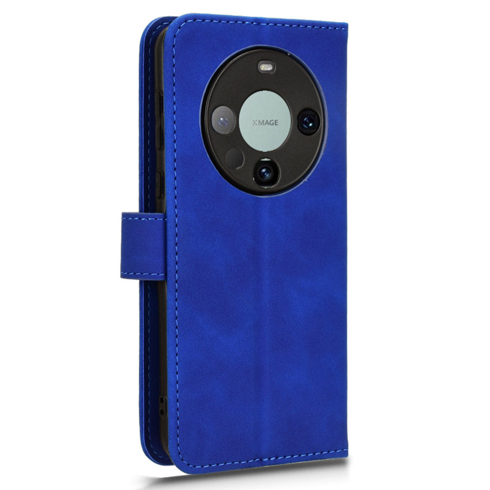 For Huawei Mate 60 PU Leather Wallet Stand Case Skin-touch Drop Protection Phone Cover