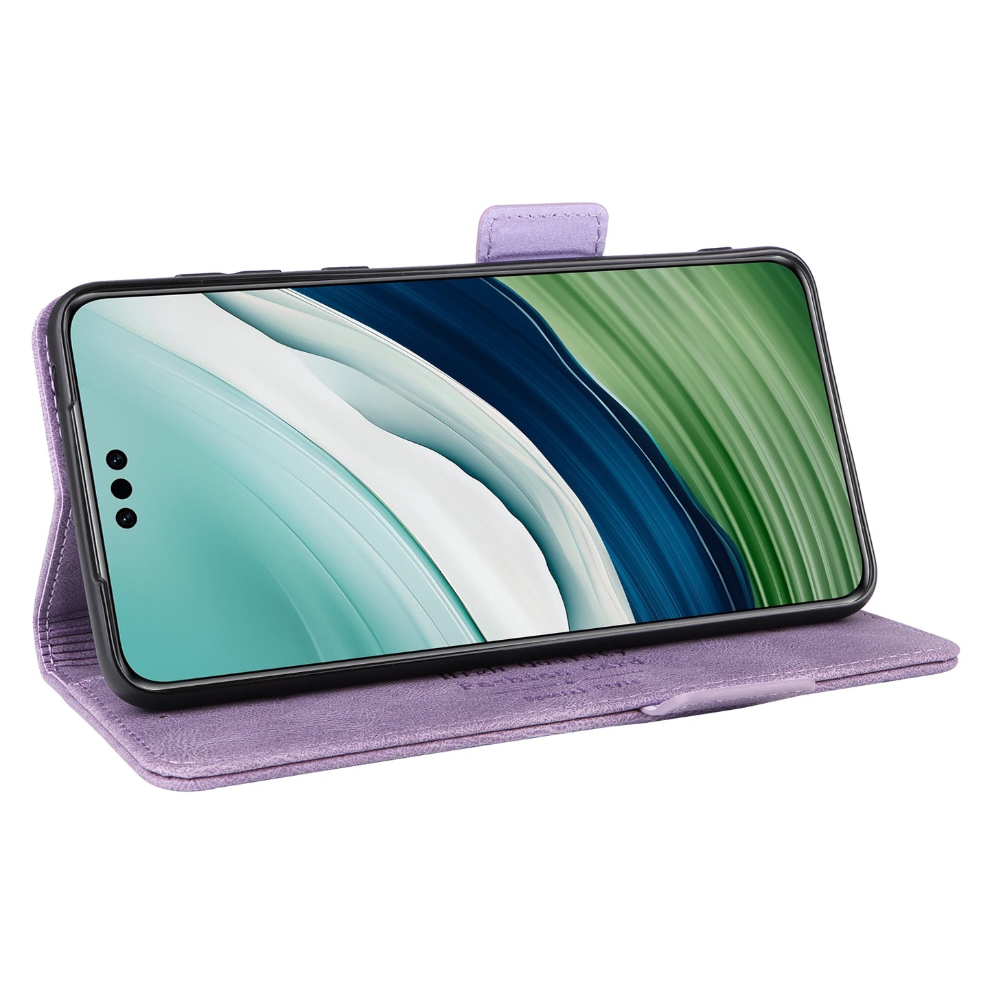 For Huawei Mate 60 PU Leather Protective Cover Hardware Decor Wallet Stand Phone Case