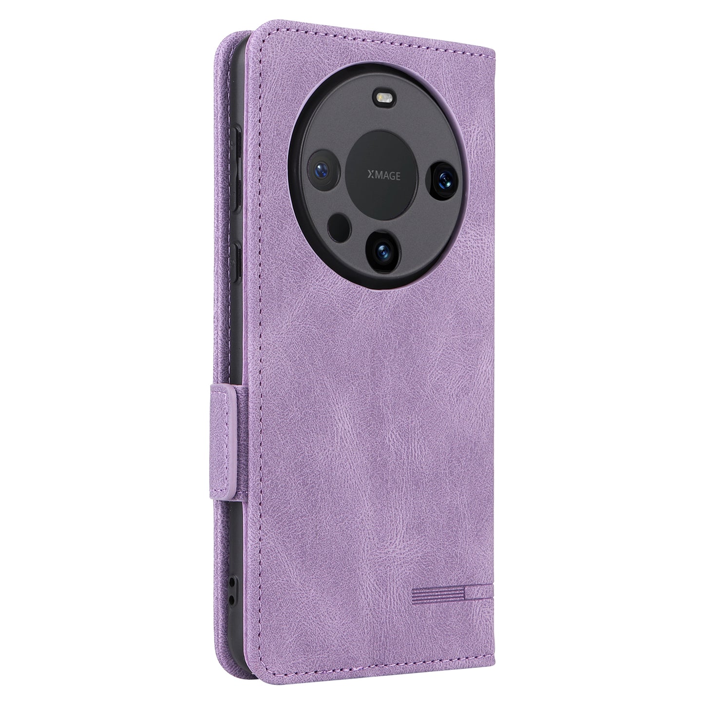 For Huawei Mate 60 PU Leather Protective Cover Hardware Decor Wallet Stand Phone Case
