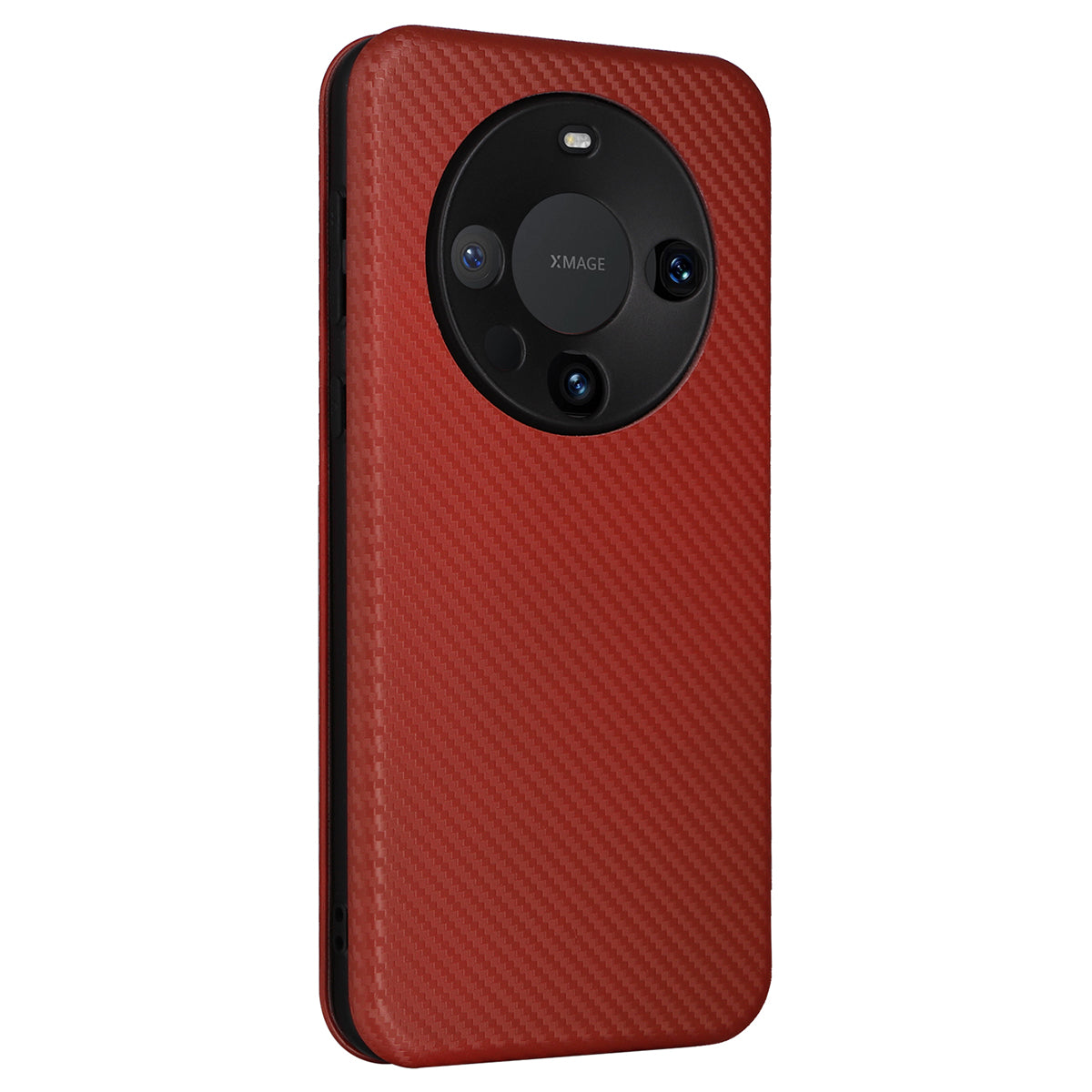 For Huawei Mate 60 Pro Carbon Fiber Texture Phone Case Card Holder PU Leather Stand Cover