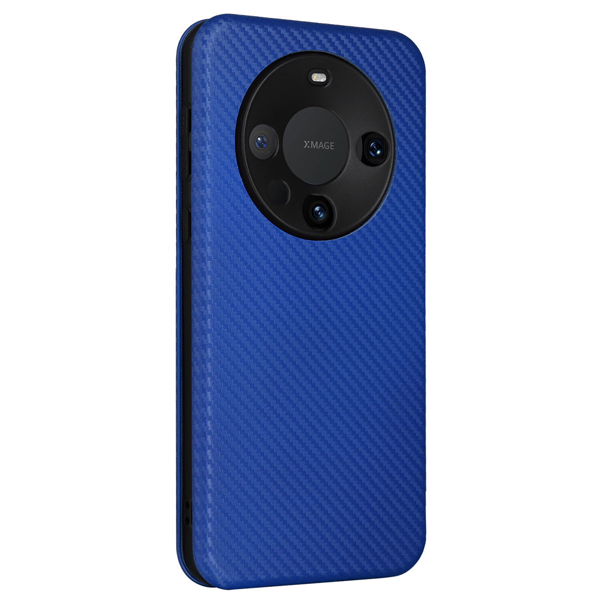 For Huawei Mate 60 Pro Carbon Fiber Texture Phone Case Card Holder PU Leather Stand Cover