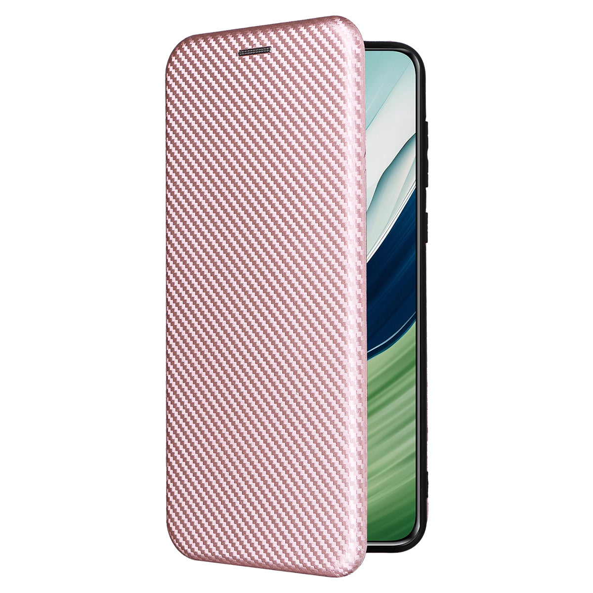 For Huawei Mate 60 Pro Carbon Fiber Texture Phone Case Card Holder PU Leather Stand Cover