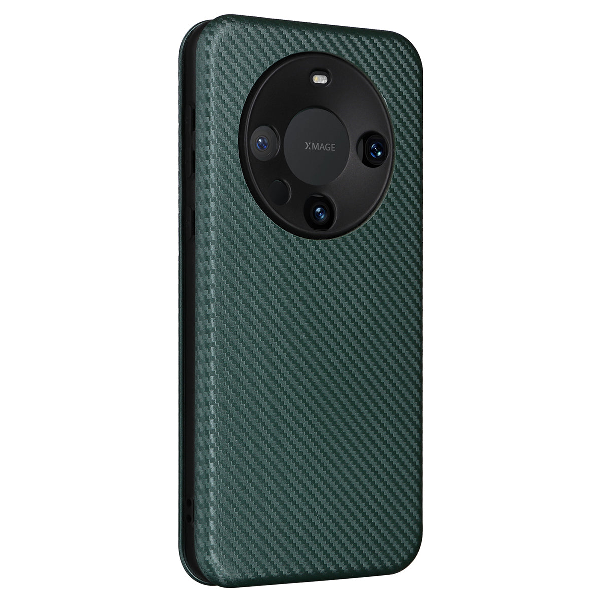 For Huawei Mate 60 Pro Carbon Fiber Texture Phone Case Card Holder PU Leather Stand Cover