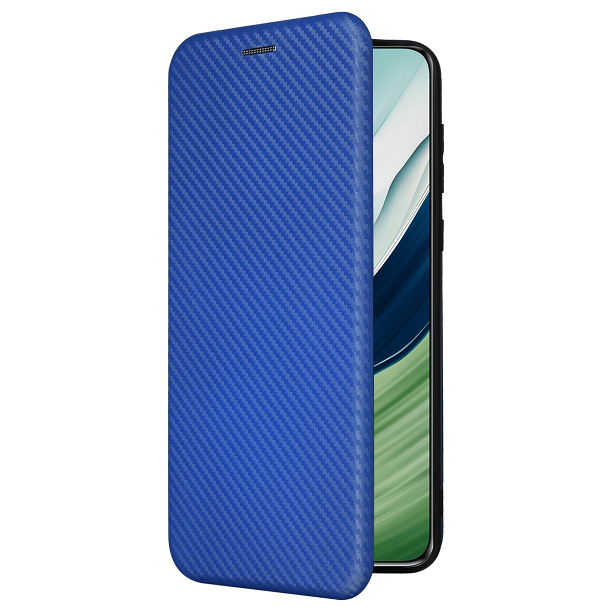For Huawei Mate 60 Carbon Fiber Texture Card Holder Phone Case Leather Stand Anti-fall Cover
