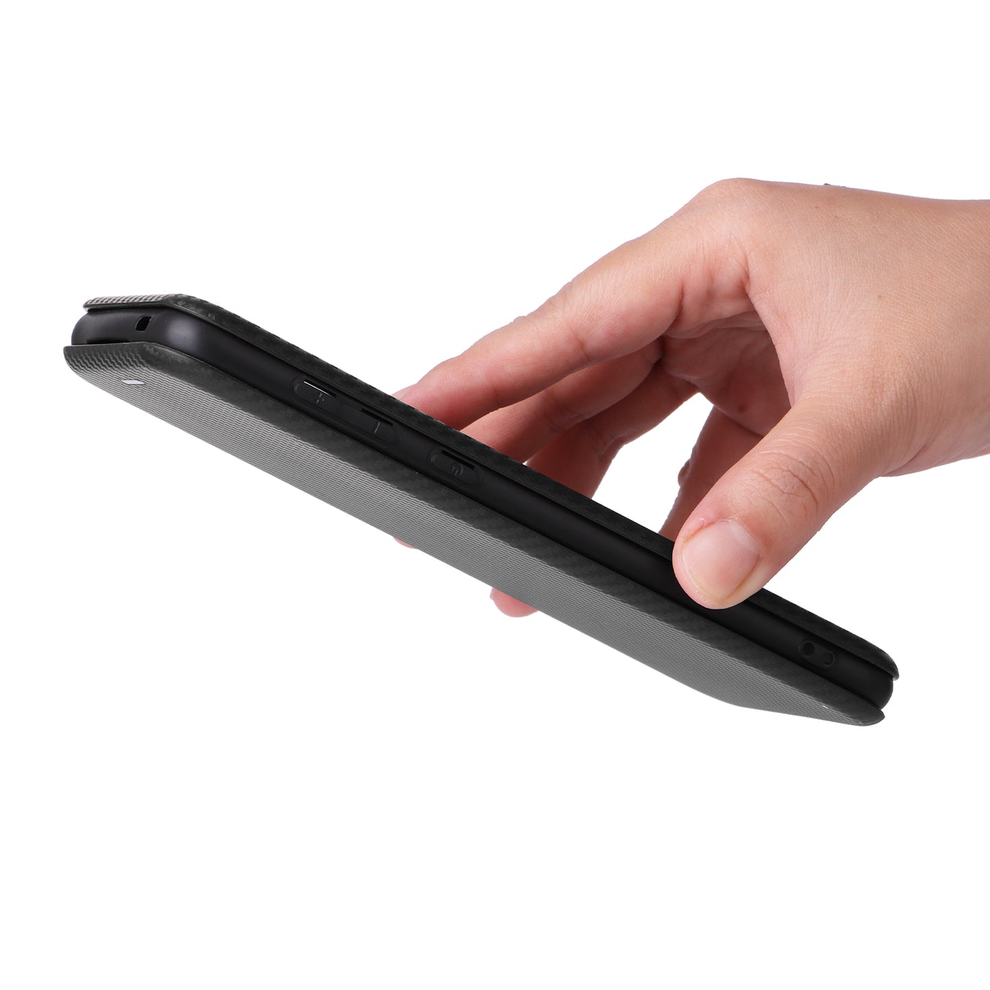 For Huawei Mate 60 Carbon Fiber Texture Card Holder Phone Case Leather Stand Anti-fall Cover