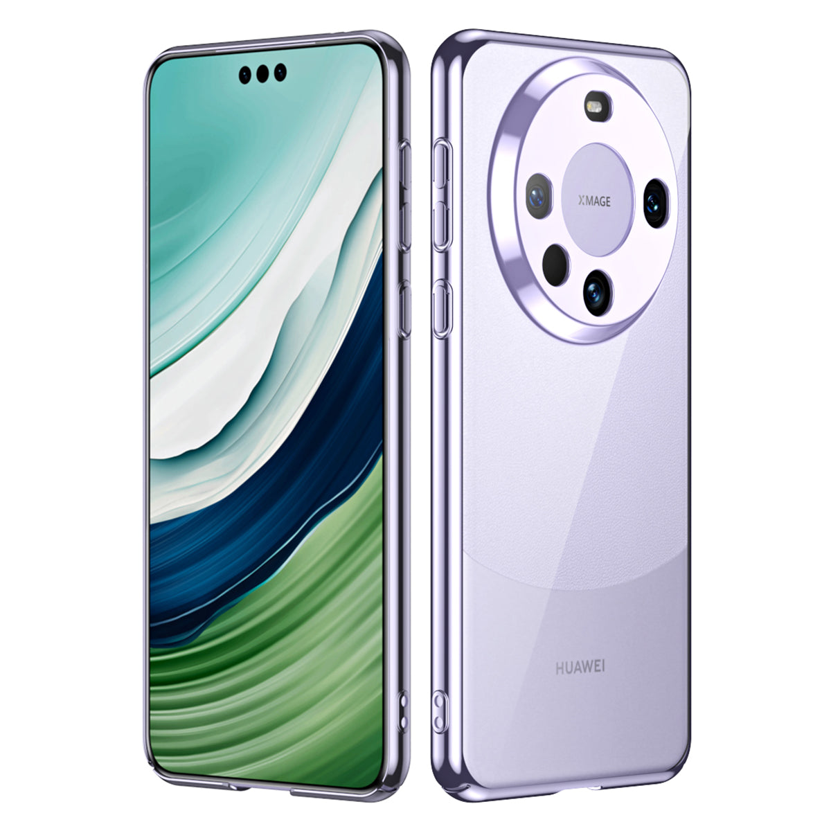 For Huawei Mate 60 Pro Drop-proof PC Phone Case Electroplating Shockproof Cell Phone Cover