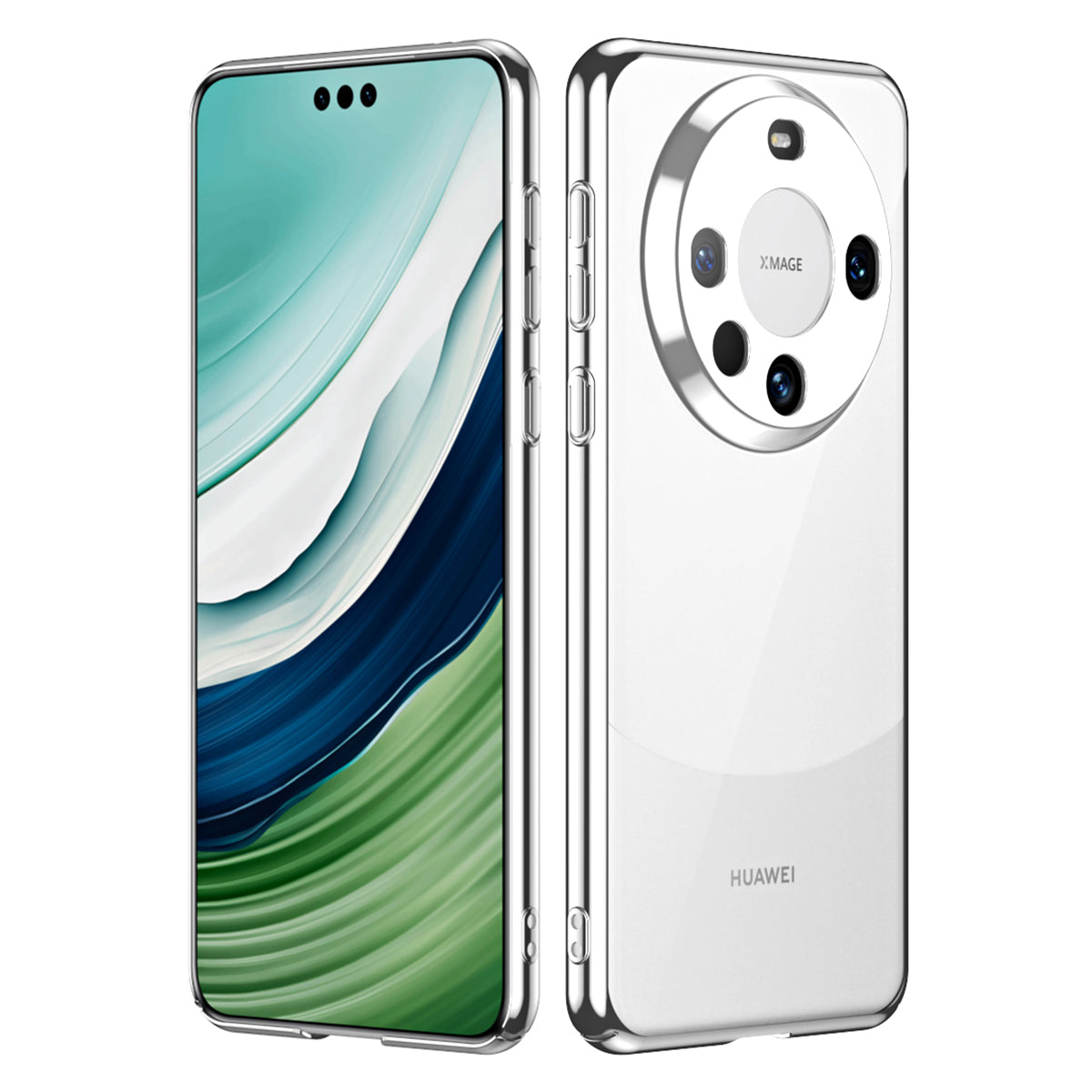 For Huawei Mate 60 Pro Drop-proof PC Phone Case Electroplating Shockproof Cell Phone Cover