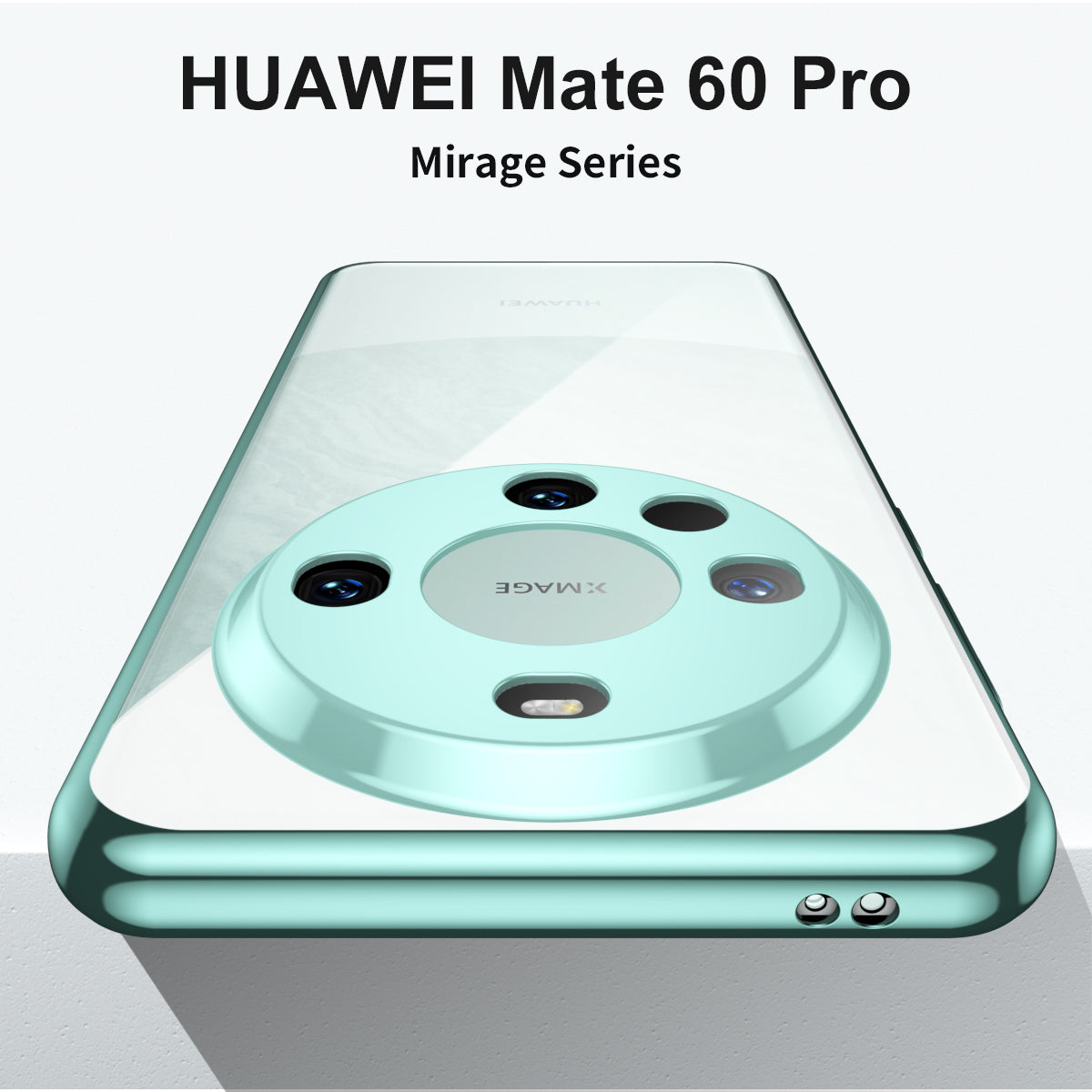 For Huawei Mate 60 Pro Drop-proof PC Phone Case Electroplating Shockproof Cell Phone Cover
