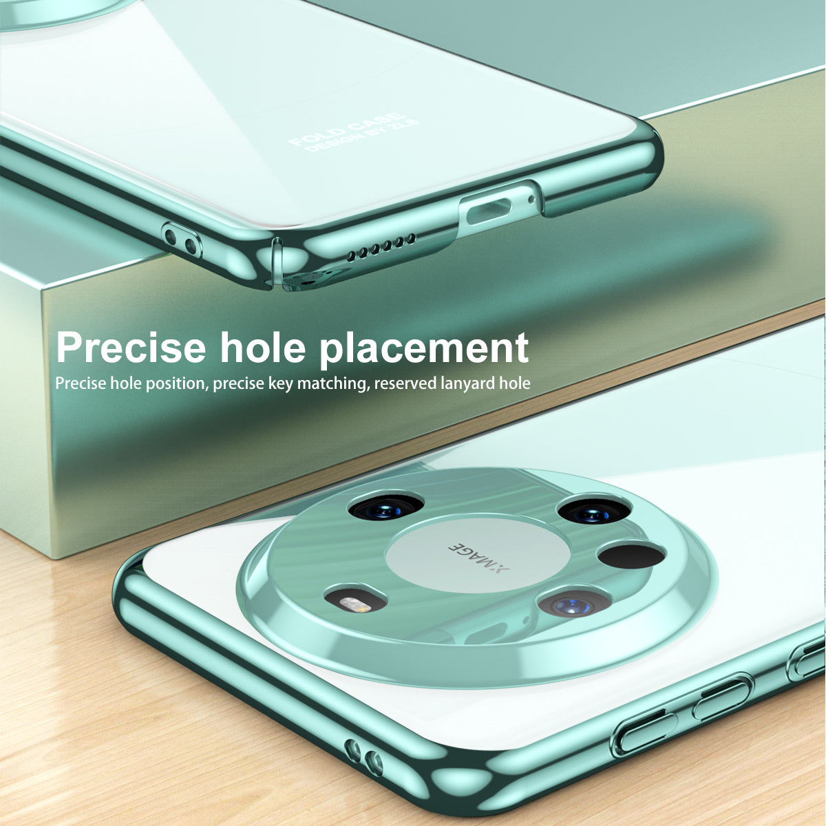 For Huawei Mate 60 Pro Drop-proof PC Phone Case Electroplating Shockproof Cell Phone Cover