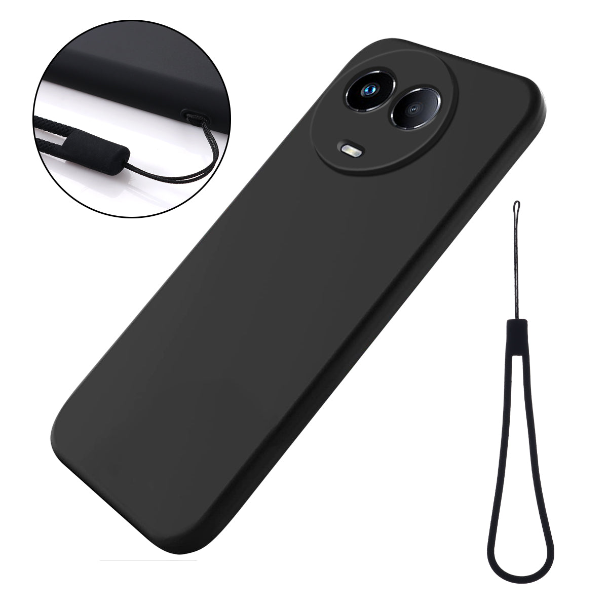 For Realme 11x 5G Liquid Silicone Mobile Phone Case Soft Lining Anti-scratch Back Cover